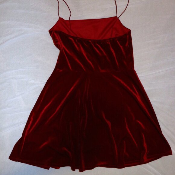 Urban Outfitters Red Velvet Mini Dress - Picture 3 of 3